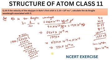 If the velocity of the electron in Bohr’s first orbit is 2.19 × 10^6 m/s calculate the de Broglie
