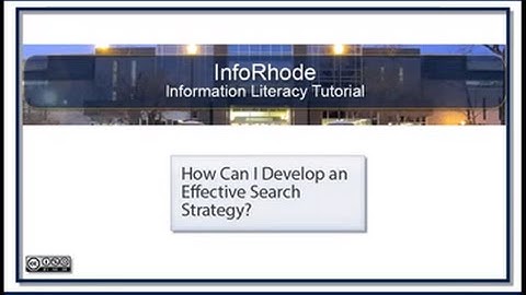 How Can I Develop an Effective Search Strategy?