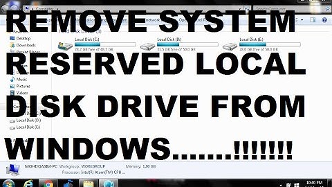 How To Remove System Reserved Partition On Windows 7/8/10