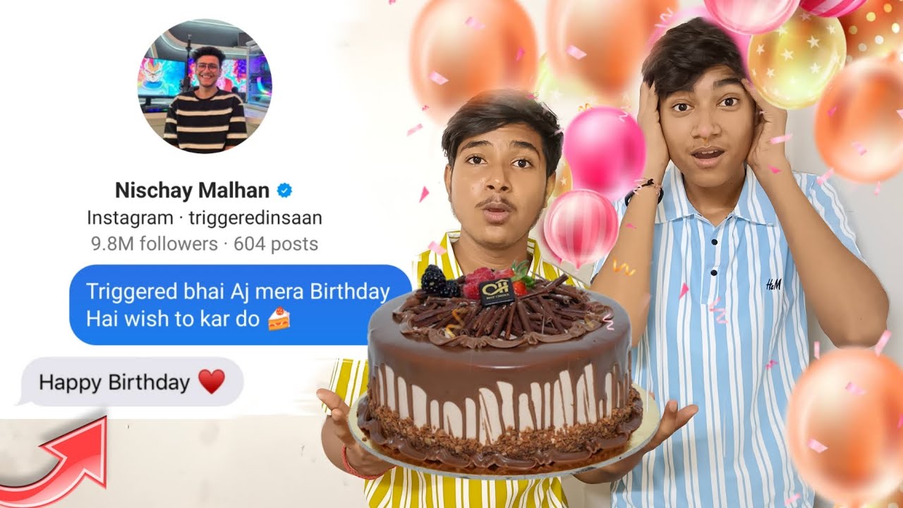 i invited 100 youtubers in my birthdays 🎉 @triggeredinsaan - YouTube
