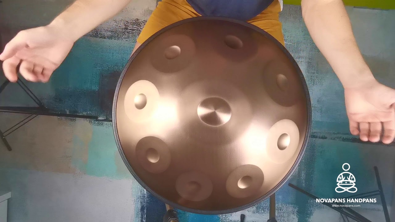 Mini Handpan Doré - 9 Notes - Sol Mineur - Handpan Store