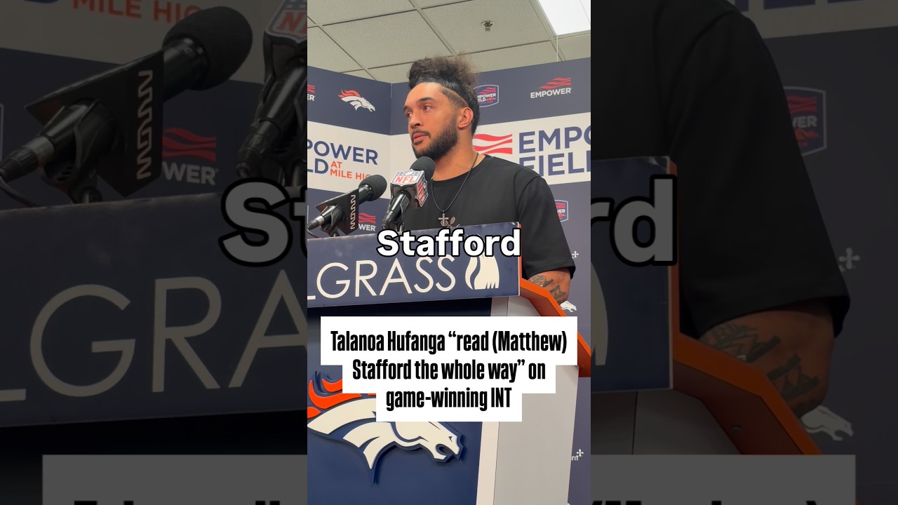 Hufanga KNEW Where Stafford was Throwing 👀