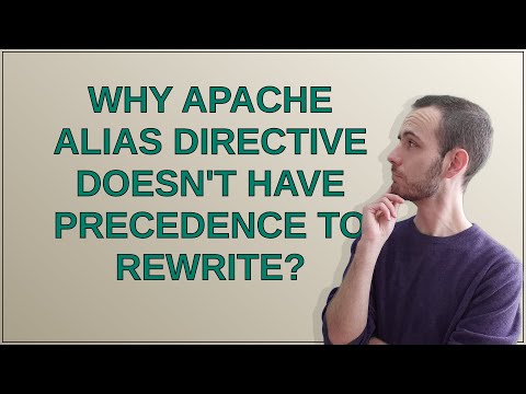 Why Apache Alias directive doesn't have precedence to Rewrite?