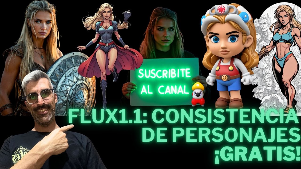 Crea Personajes Consistentes con con FLUX IA - ¡Fácil y Rápido! - YouTube