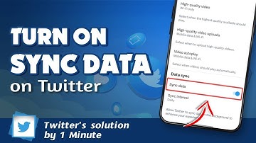 How to turn on sync data on Twitter 2024 | Initial Solution