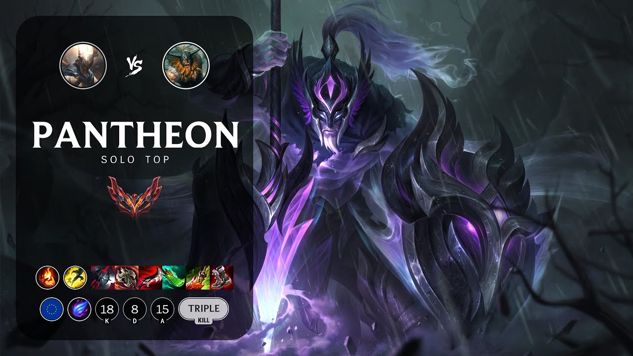 Pantheon Top vs Olaf - EUW Grandmaster Patch 12.22