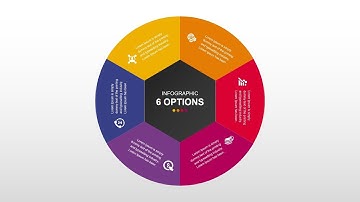 How to Create a CIRCULAR infographic with 6 periods for PowerPoint presentations templates