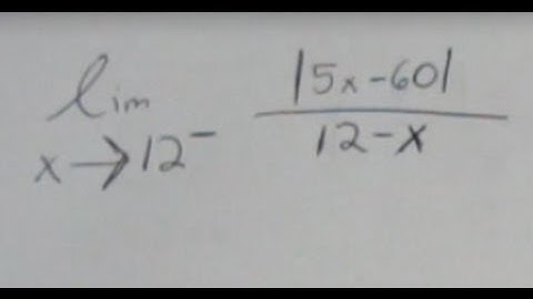 Calculus 1: Limit Example 1 (Limit Involving an Absolute Value)