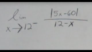 Calculus 1: Limit Example 1 (Limit Involving an Absolute Value)