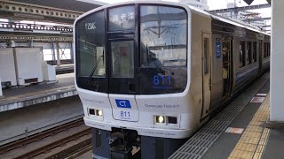 JR九州 811系PM2003 普通電車海老津行き。前面展望