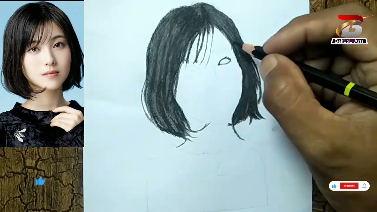 How To Pencil Sketch Minami Hamabe | Japanese Actress | Bahlol Arts...