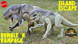 Jurassic World Rebirth Distortus Rex Island Escape & Rumble 'N Rampage D-Rex! #jurassicworldrebirth