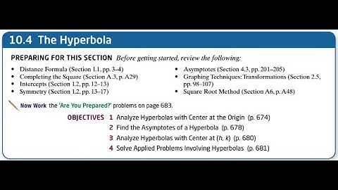 Section 10.4 - The Hyperbola