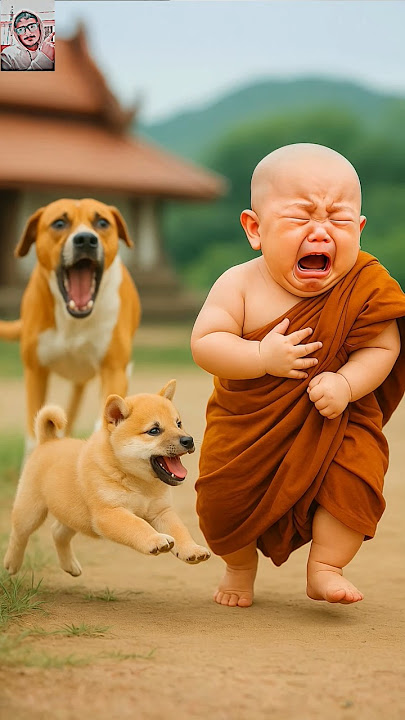💥 Evolution video of small baby : wearing baby by fear of dog 🐶🐕#viralvideo #baby #cartoon #shorts