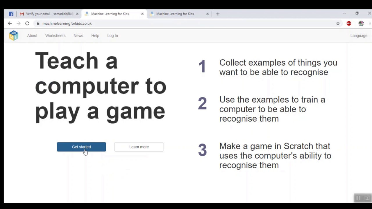 how to sign up in machine learning for kids - YouTube