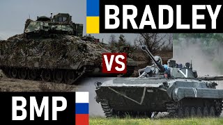 Ukrainian Bradley vs Russian BMP