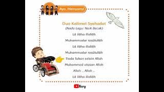 Lagu Dua Kalimat Syahadat Materi PAI Kelas 1 (Nada Lagu Naik Becak) #fyp #lagupembelajaran