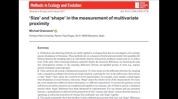 "Size" and "Shape" in Multivariate Proximity