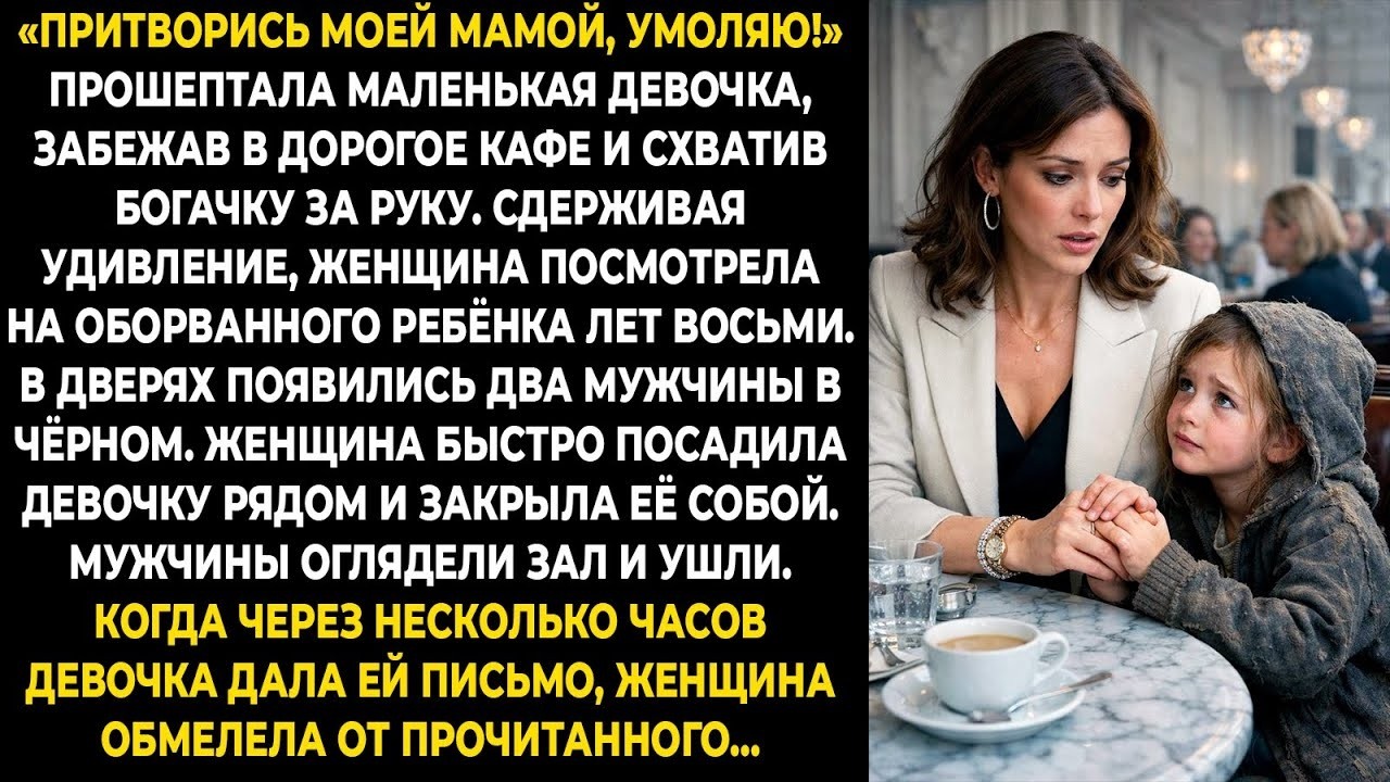 «Пожалуйста, притворитесь моей мамой!» — прошептала девочка, вбегая в роскошное кафе