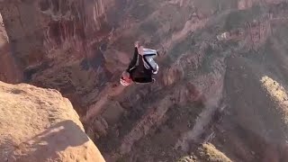 Tombstone double backflip BASE jump '22