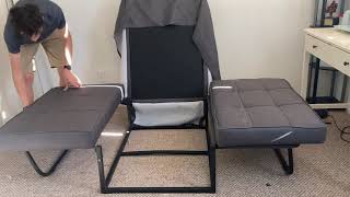 Polar Aurora Ottoman Sofa Bed 4 in 1 Multi-Function Folding Sleeper Chair Bed Adjustable Recliner fo