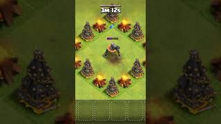 Level-5 Air sweeper vs Max Lightning spell | How many spells it take to destroy it 😁😎#shorts
