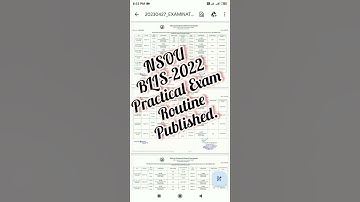 BLIS 2022 Practical Exam Routine Published from NSOU#shorts