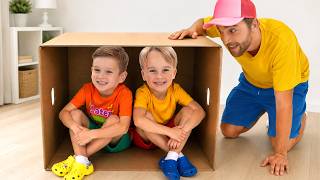 Mike plays hide and seek with Uncle at home - funny stories for children