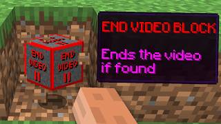 Minecraft Random Drops, But If I Find The "END VIDEO" Block The Video Ends...