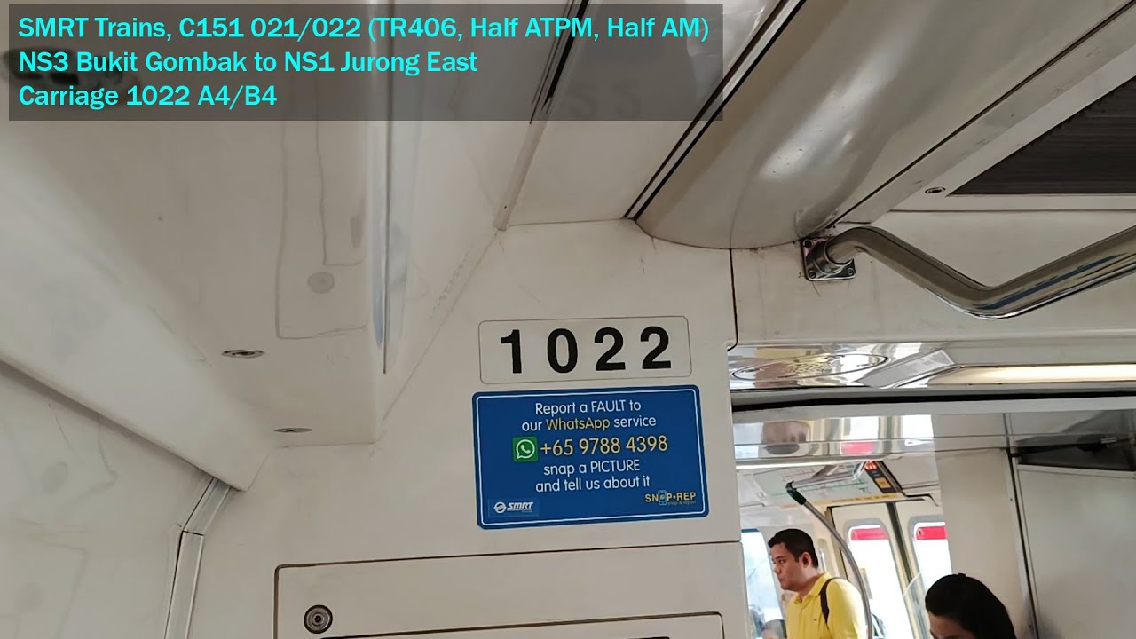 [Half in ATPM & AM] SMRT Trains - Joyride on KHI C151 021/022 from NS3 ...