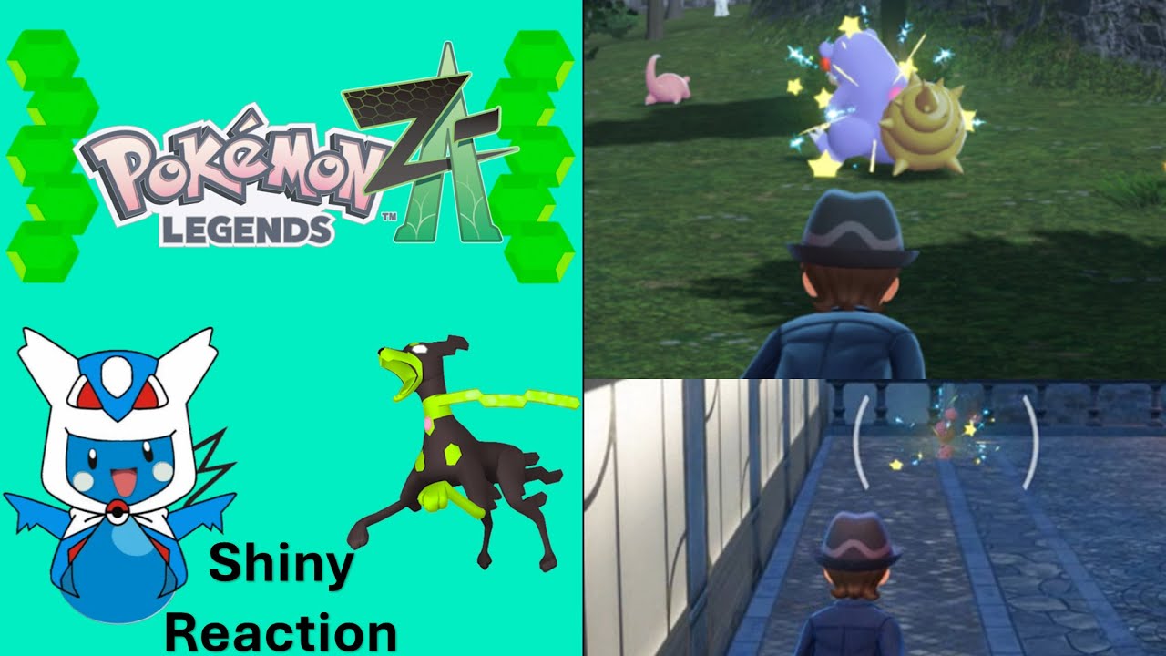 Pokemon Legends Z-A: Shalpha Slowbro and Shiny Slowpoke, Buneary, and Magikarp Reaction