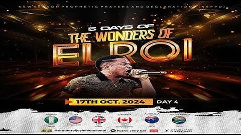 5 DAYS OF THE WONDERS OF EL-ROI [DAY 4] || NSPPD || 17TH OCTOBER 2024
