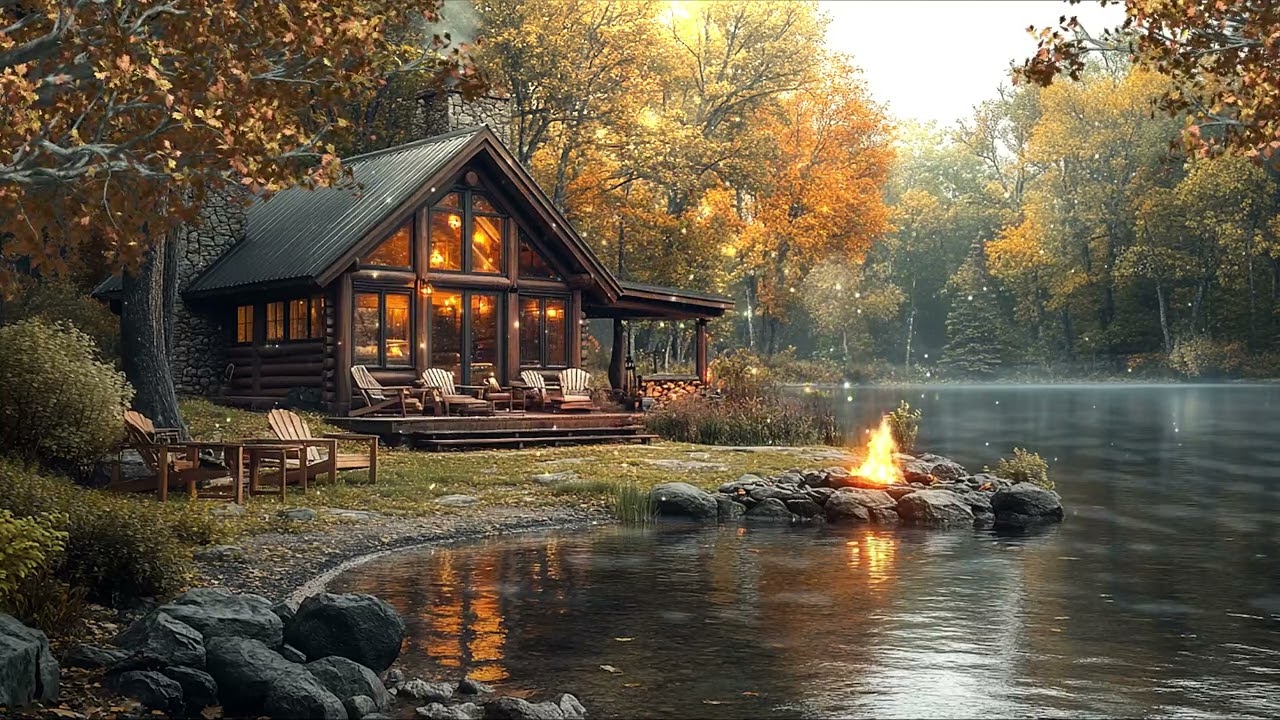 Harvest Moon: Tranquil Piano and the Gentle Crackle of Autumn Fires