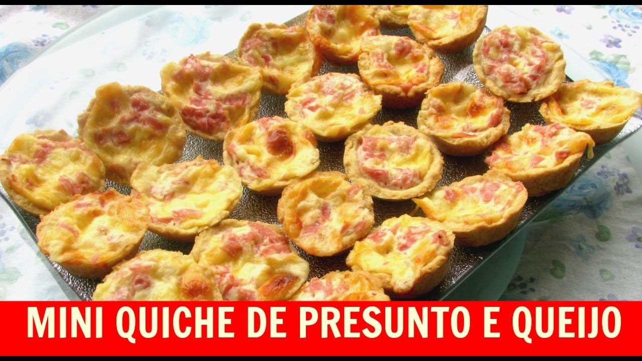 Mini quiche de presunto e queijo - Cozinha da Nay