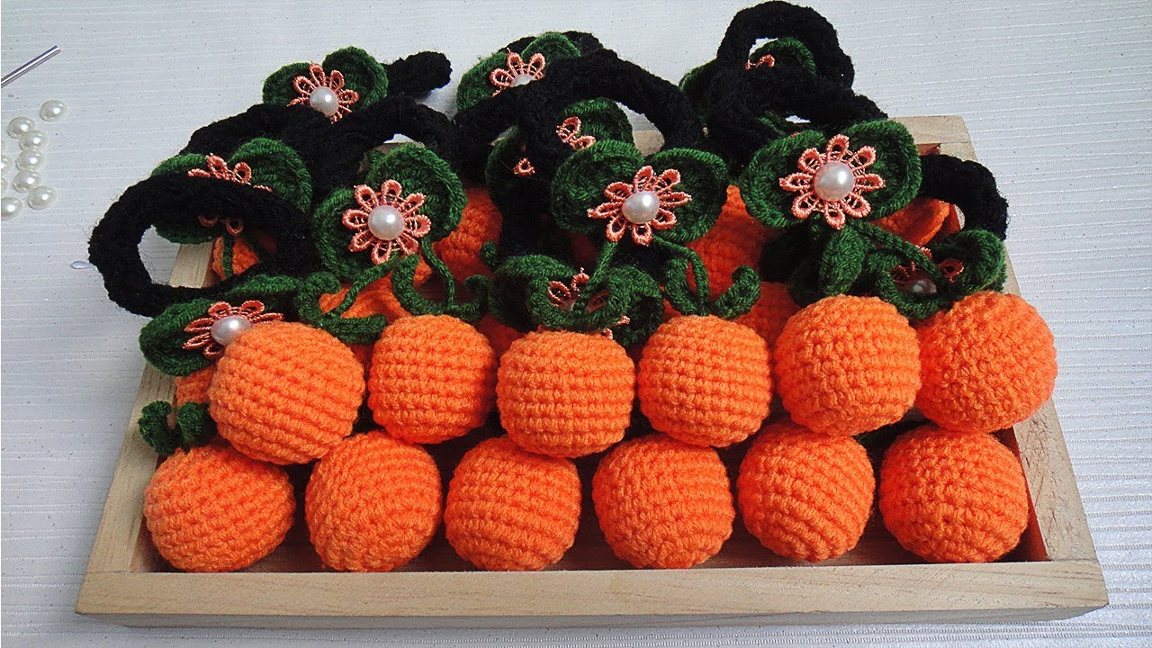 สอนถักยางรัดผมส้มจี๊ด