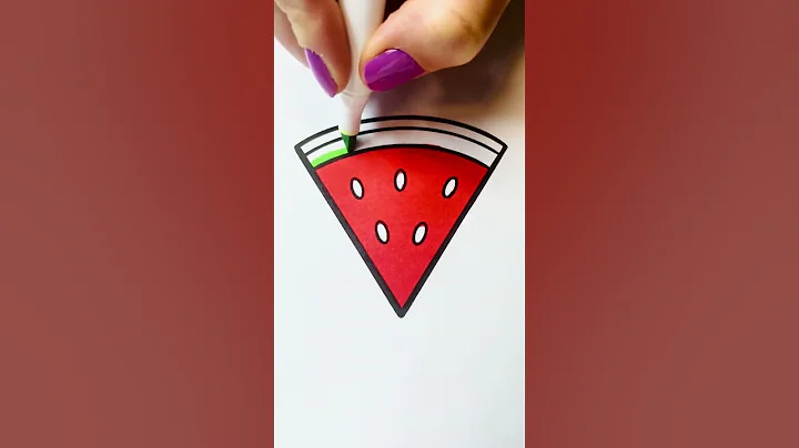 Watermelon 🍉 #watermelon #colorwithme #coloringpage #oddlysatisfyingvideo #coloring #markerart