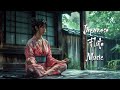 Gentle rain at the zen garden  japanese flute music for meditation healing deep sleep soothing