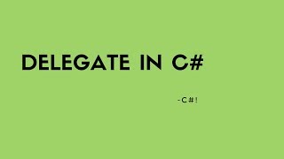 delegate in c# with example