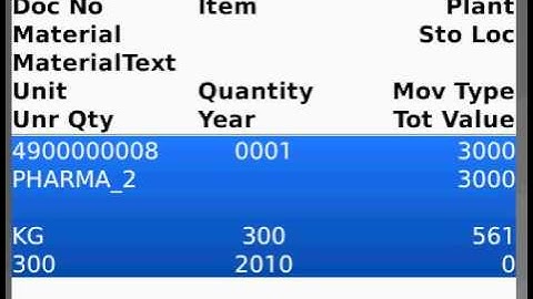 SAP Mobile Application - Display Warehouse Stocks of Materials