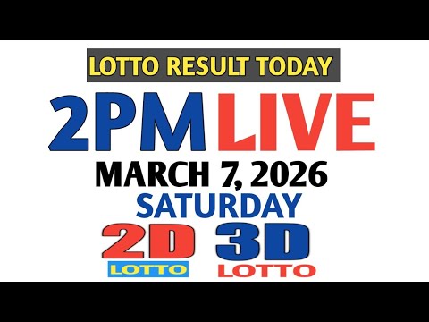 2pm Lotto Result Today Saturday pcso 2d 3d swertres ez2 March 7 2026 live!