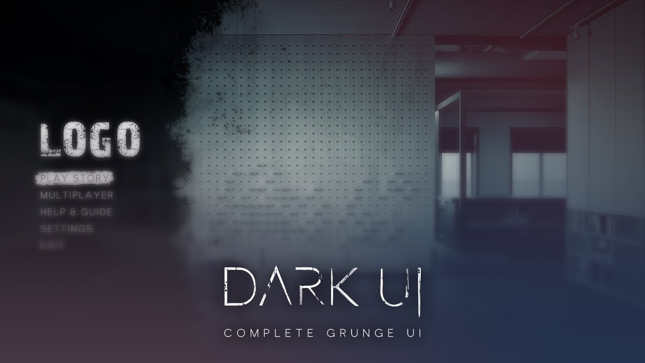 Меню хоррор игр. Horror UI. Grunge игра. Dark complete grunge UI.