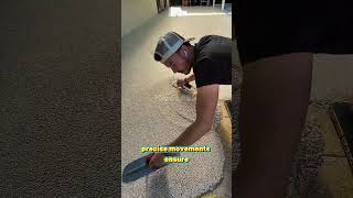 Satisfying Stone Carpet & Resin Flooring Installation#shorts #construction #shortvideo #building