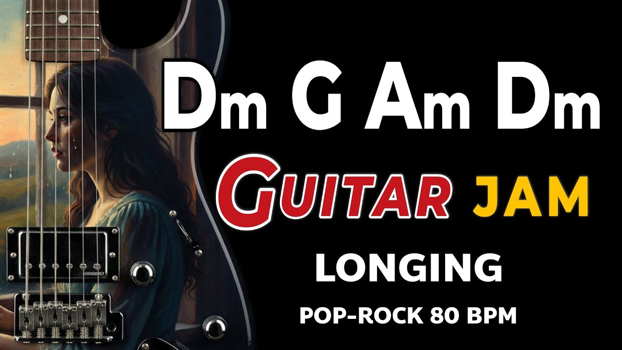 Dm G Am Dm Backing Track | 80 BPM | D Dorian Jam Track | Pop Rock Guitar Practice