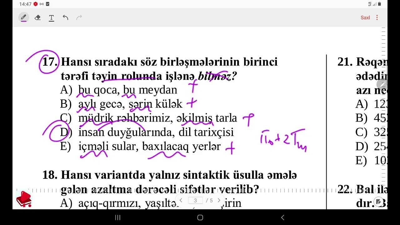 MİQ sualları ibtidai 2021. Zaur Adıgözəlli