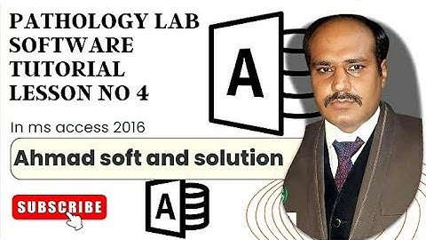 pathology lab software tutorial no4 | Ahmad Soft and Solution