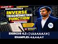 Std 12 | Inverse Trigonometric Functions|EX4.1:{1 to 8 } | Eg:4.5 to 4.7