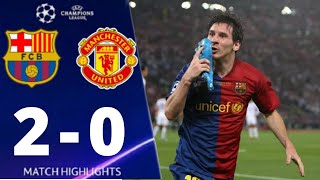 Barcelona vs Manchester United 2-0 UEFA Champions League 2009 All Goals And Highlights