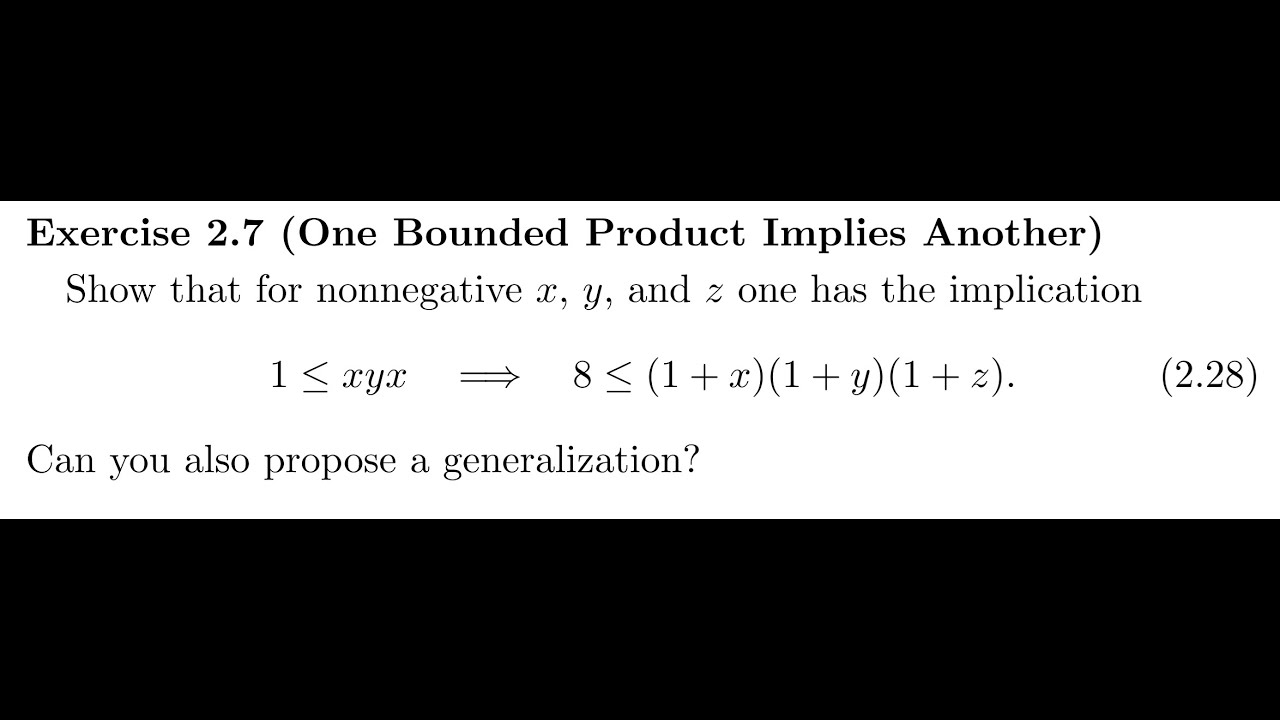 Demonstração da desigualdade (exercício 2.7 do livro Cauchy and Schwarz, Master Class).