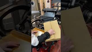 Letterpress Printing Paper Bags Using Our Chandler & Price Jobbing Press