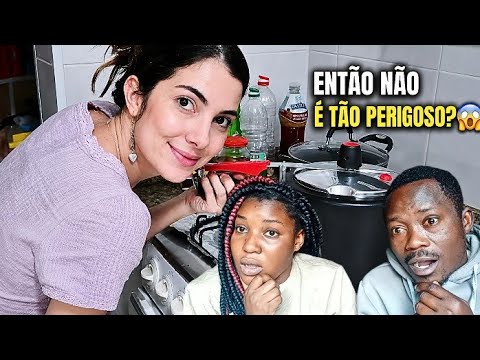 É ASSIM COMO SE USA A PANELA DE PRESSÃO?🇧🇷😱 Aprendendo a usar panela de pressão #brasil 
